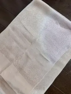 美品　帯揚げ　コーラルピンク