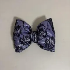 盛り髪 リボン 紫 ヘアゴム 体育祭 文化祭 ③