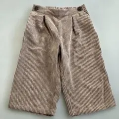 コーデュロイ ベージュ ワイドパンツ