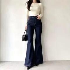 anuans yanukコラボ Boots cut flare denim 24 タグ付】【anuans×YANUK】Boots cut flare denim - メルカリ