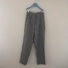 ZARA ザラ ハイウエストパンツ ギンガムチェック Mサイズ 黒 白