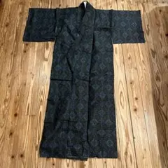 レトロ 和柄 着物 浴衣 ネイビー レディース 和装 リメイク