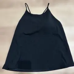 UNIQLO ★クレープジャージキャミソール Lブラック