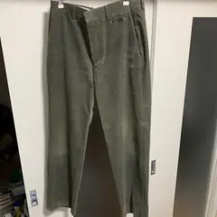 HERMESオリーブグリーン コーデュロイ スリムフィットパンツ