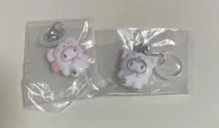 ガチャガチャ めじるしアクセサリー ふわふわスノー マイメロディ クロミ ②