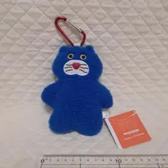 mojojojo カラビナ付きぬいぐるみポーチ　Nicky　青　猫