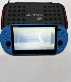 【美品】PS Vita PCH-2000 アクアブルーメモリーカード16GB付き