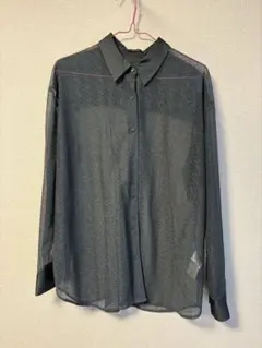 ジーナシス　透け感長袖シャツ