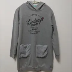 リンジィトレーナー パーカー ロングトレーナー メゾピアノジュニアパーカー