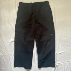 00s Dickies ダブルニー ブラック W34相当 ワークパンツ 黒