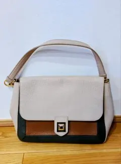 FURLA レザー バイカラー joann ショルダーバッグ