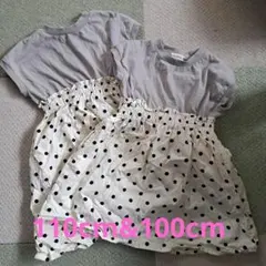 ドット柄ワンピース2枚セット