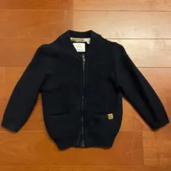 ZARA ネイビー ジップアップカーディガン 12-18ヶ月のサムネイル