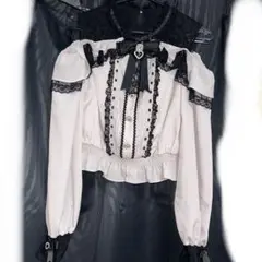 LIZLISA オープンショルダーフリルブラウス 長袖