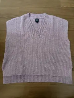 GAP 紫 Vネック ニットベスト M