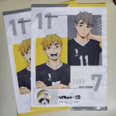 ハイキュー　くら寿司　クリアファイル 缶バッジ