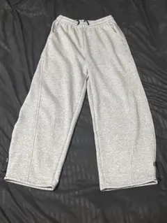 スウェットパンツ グレー ジョガーパンツ ドローストリング付き 裏起毛