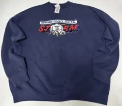 90s フルーツオブザルーム スウェット ホプキンス高校 STORM 紺 XL