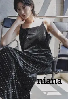 大幅値下げ　niana カーブスクエアベロアドレス　Lサイズ