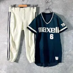 DESCENTE　maxell 社会人野球　ユニフォーム　上下 ネイビー