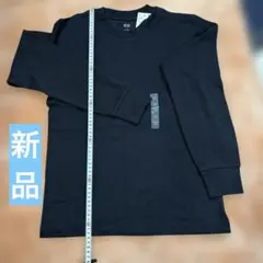 【新品】UNIQLO ソフトタッチクルーネックT XS ブラック