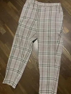 GU チェック柄 アンクルパンツ