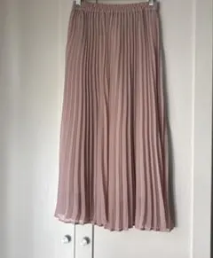 GU プリーツ ロング スカート ピンク M 36