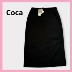 タグ付き✨Coca タグ付き 黒 ひざ丈タイトスカート スリッド　フォーマル Ｍのサムネイル