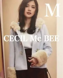 【美品】CECIILMcBEE セシルマクビー 水色 M ダッフルコート