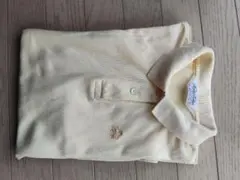 イエロー ポロシャツ 半袖 ロゴ刺繍