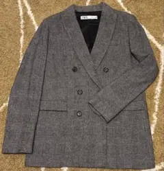 ZARA グレンチェック ダブルジャケット レディース M 美品