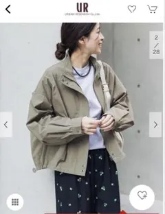 アーバンリサーチドアーズ　撥水/防花粉スタンドブルゾン　カーキのサムネイル