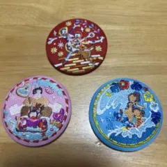 ディズニー 刺繍缶バッジ 3点セット