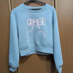 ジルバイジルスチュアート ビッグリボンロゴ刺繍スウェット　グレー