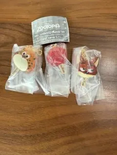 ズートピア　ガチャ　アイスキャンディチャーム　3点セット