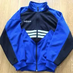 80s90s adidasアディダストラックジャケットジャージ 青黒白