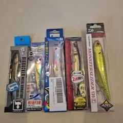 【新品未使用】シーバス・青物ルアー 7点セット（シマノ・ウォーターランド) 新品未使用】シーバス・青物ルアー 7点セット（シマノ・ウォーター