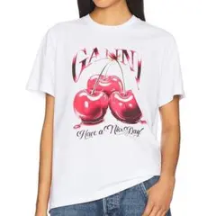 大人気 新品 ガニー チェリーロゴ Tシャツ 白 半袖 XS S M L XL - メルカリ