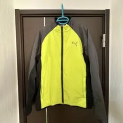 PUMA メンズジャケット L ライムグリーン/ブラック