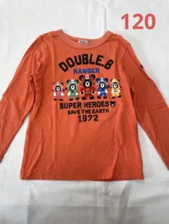 ミキハウス　ダブルビー　DOUBLE.B 長袖カットソー 120cm オレンジ