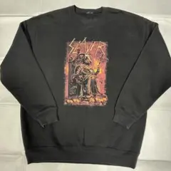 スレイヤーSlayer グラフィックプリント トレーナー　ブラック　裏起毛