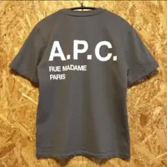 希少品!「A.P.C.」バックプリントロゴ 別注ポケットTシャツ グレー XS