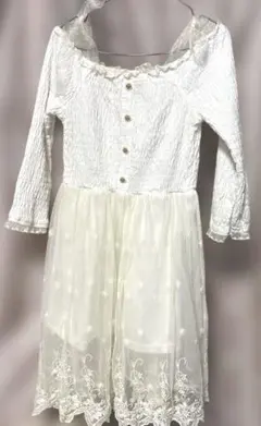 ANCOCO シフォン　ワンピース　オフショル　花柄　平成　LIZLISA系