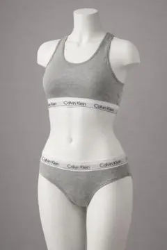 Calvin Klein グレー ブラジャーショーツセットMサイズ