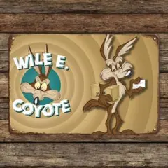 ワイリー・コヨーテ ブリキ看板 アメリカン雑貨 USA