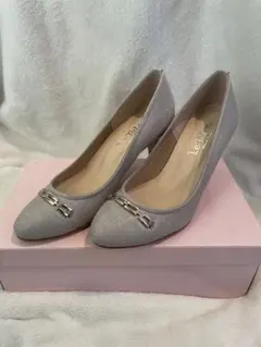 【未使用】Le Talon グレー ポインテッドトゥパンプス