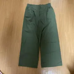 オリーブグリーン ワイドパンツ　GU