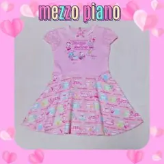 メゾピアノ　ウェイトレスみみちゃんノースリーブワンピース 130 美品 メゾピアノ ウェイトレスみみちゃんノースリーブワンピース 130 美品