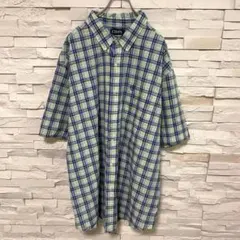 90s CHAPSチャップス 半袖BDチェックシャツ EASY CARE 3XL