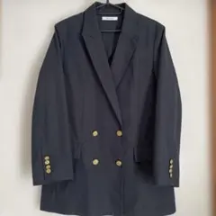 SIMPLICITÉ ネイビー ダブルジャケット